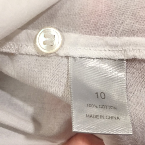 DKNY white dress shirt with back ruching Size 10 - Picture 5 of 5